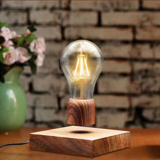 Wood Magnetic Levitating Floating Lamp Light